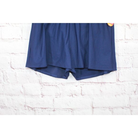 LL Bean Shaping Swimwear Soft Drape Swim Shorts Darkest Navy Size 8 - Picture 5 of 10